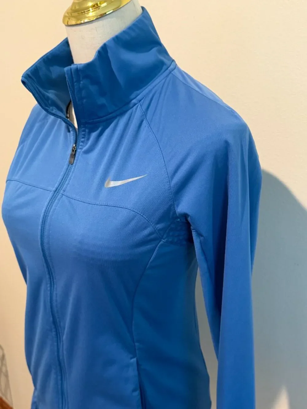 Nike Shield Blue Full Zip Running Jacket Women's Size XS Like New